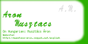 aron musztacs business card